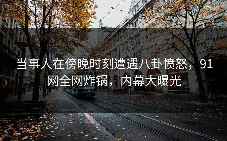 当事人在傍晚时刻遭遇八卦愤怒，91网全网炸锅，内幕大曝光